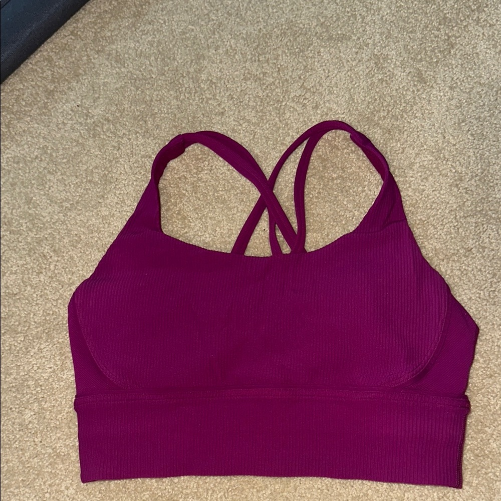 Lululemon long line ribbed Energy Bra - size 6